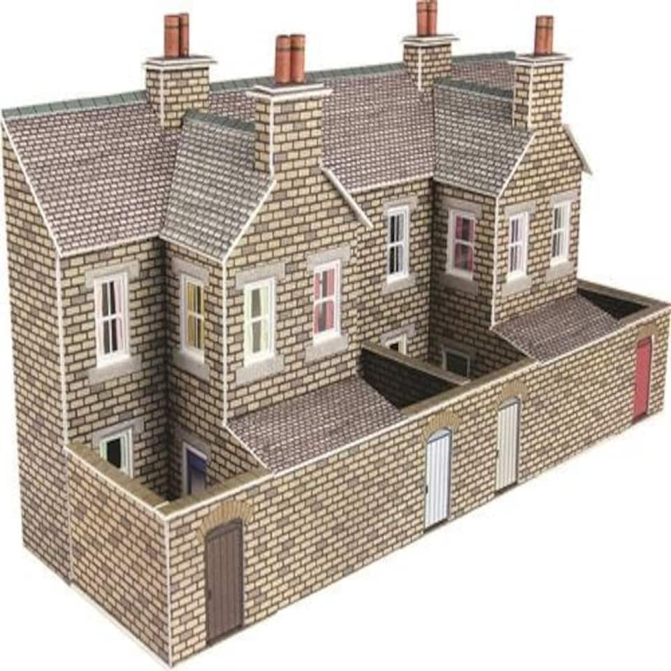Metcalfe Low Relief Stone Terraced House Backs Card Kit