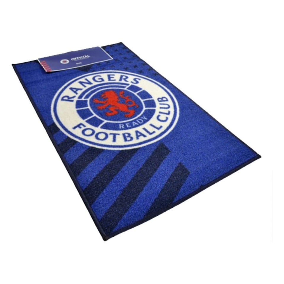 Rangers FC Crest Rug - Royal Blue/White - One Size