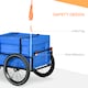 image 5 of HOMCOM Bicycle Trailer with 65L Foldable Storage Box and Pneumatic Tyres, Black