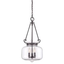 Stewart 3 Light Ceiling Pendant Western Bronze, E14