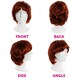 image 6 of Pack of 6 Irish Buckle Top Hat with Short Red Wig Green | One Size