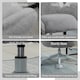 image 5 of HOMCOM Fluffy Leisure Chair Office Chair with Backrest Armrest Wheels Grey
