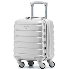 40x30x20cm Wizz Air & Vueling Maximum Size Free Cabin Carry On Lightweight 4 Wheel ABS Hard Case Suitcases Cabin Carry On Hand Luggage Silver | Silver | Cabin Bag
