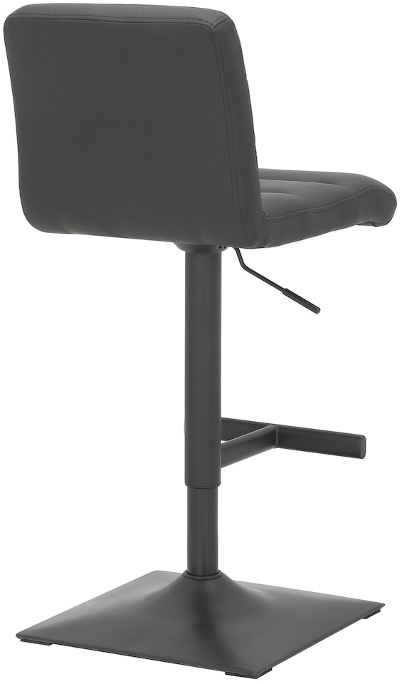 image 1 of Luscious Kitchen Bar Stool, Matt Black Footrest & Base, Height Adjustable Swivel Gas Lift, Breakfast Bar & Home Barstool, Black