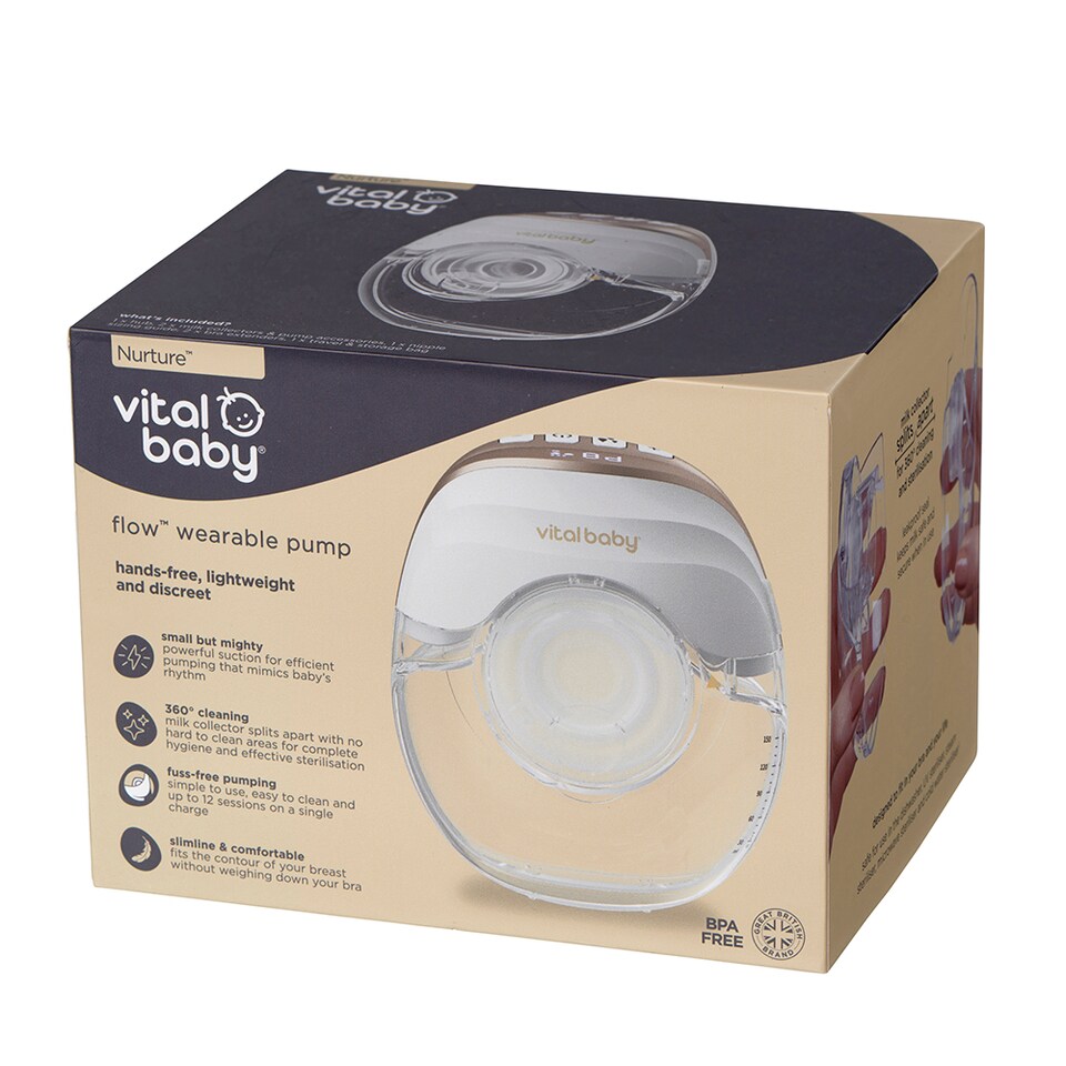 image 1 of Vital Baby Nurture double flow wearable pump | White | 2