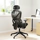 image 2 of HOMCOM Executive Office Chair, Recliner Computer Chair with Footrest, Black 