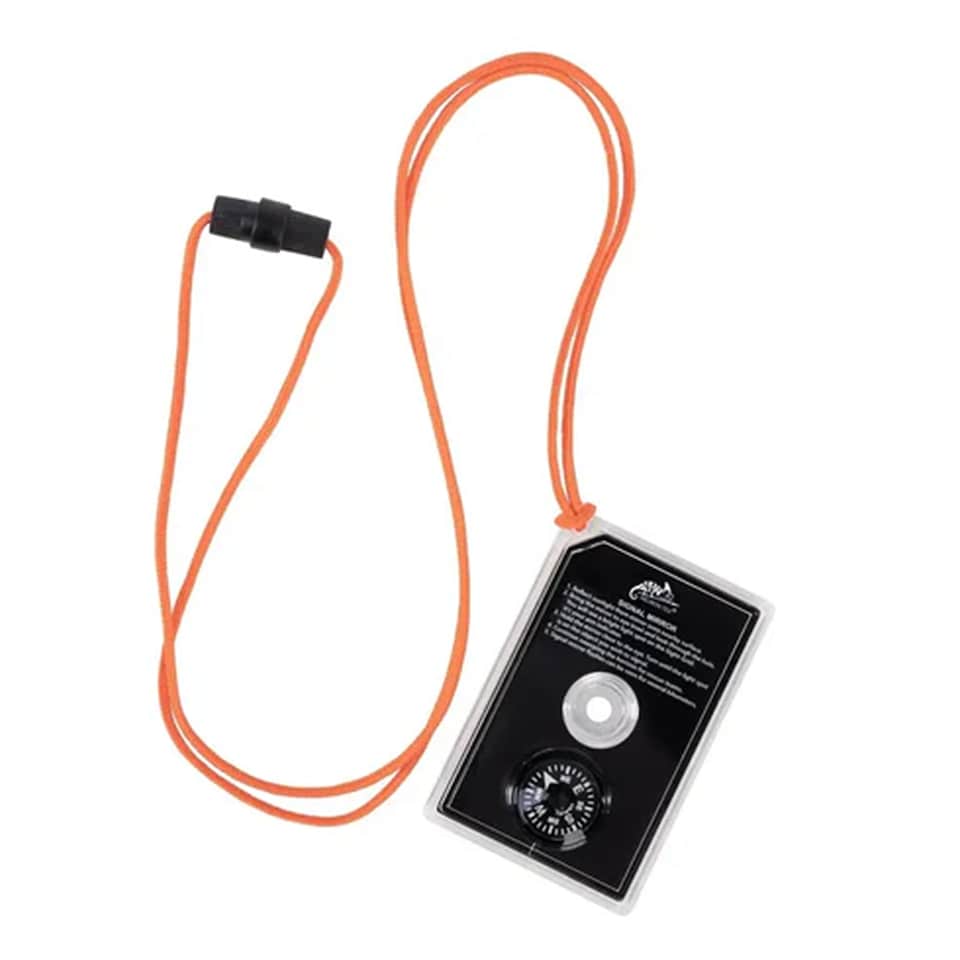 image 1 of Signal Mirror Emergency Sighting Compass Hiking Survival Outdoor Tool | White | White | One Size | 1
