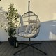 image 2 of Azura Hanging Egg Chair - Swing Pod Egg Chair - Large with deep Grey Cushions