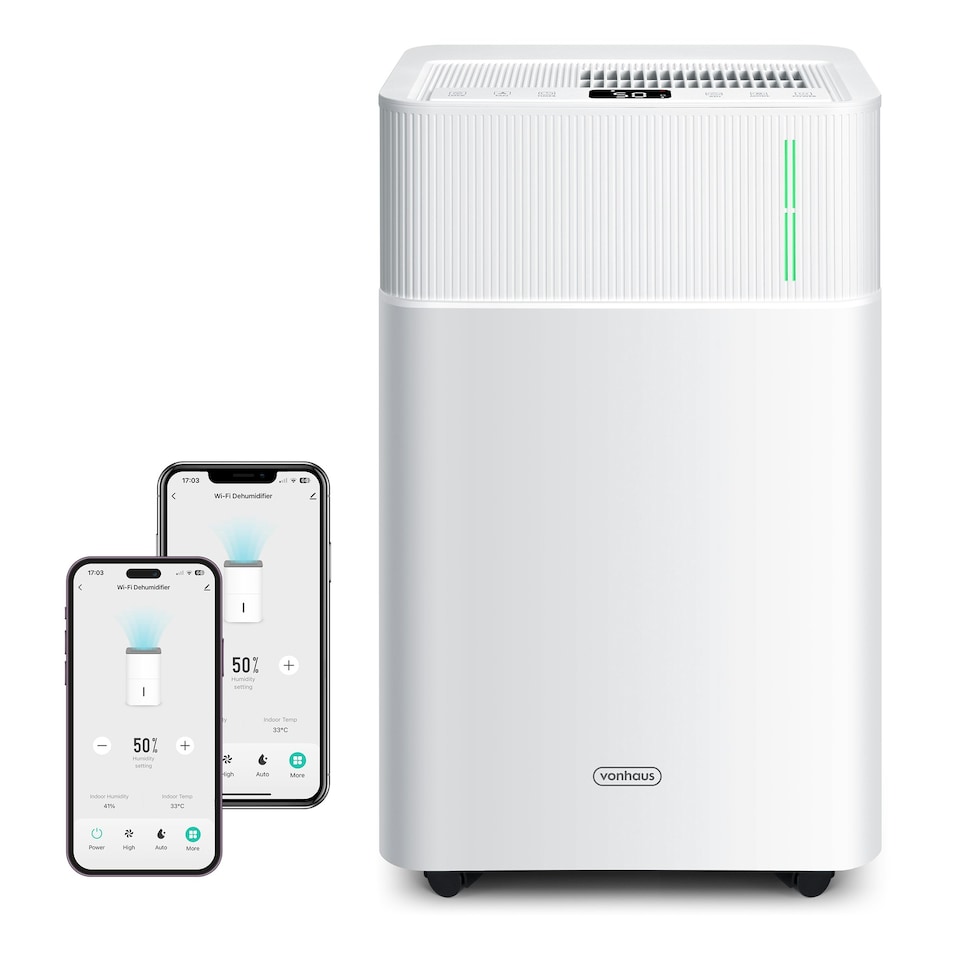 image 1 of VonHaus Dehumidifier 20L/Day, 4.5L Water Tank, With WiFi