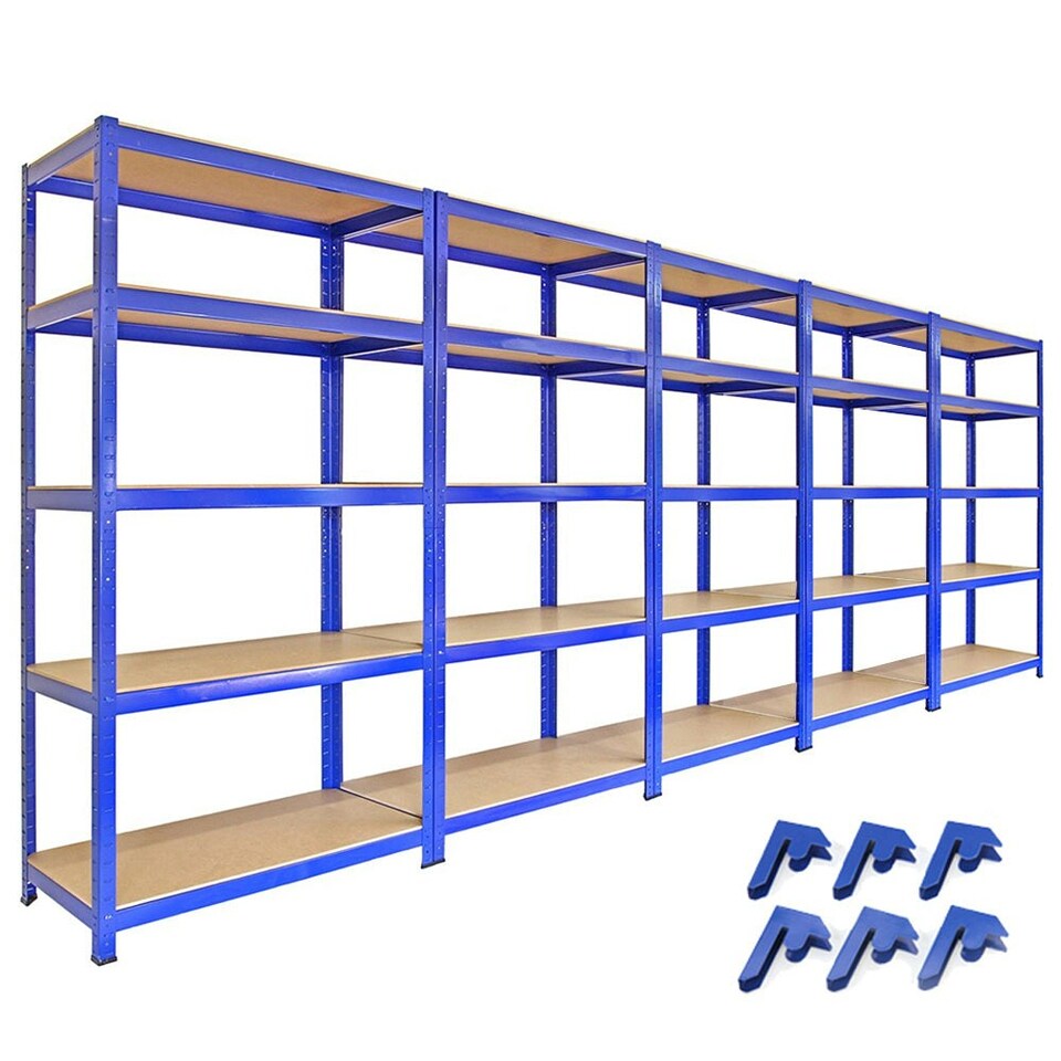 image 1 of 5 x T-Rax 90cm Blue Racking & Bay Connectors Blue