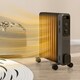 image 2 of HOMCOM Oil Filled Radiator Portable Heater W/ 11 Fin, 3 Heat Settings, Grey