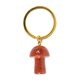 image 2 of Red Jasper Crystal Mushroom Keyring