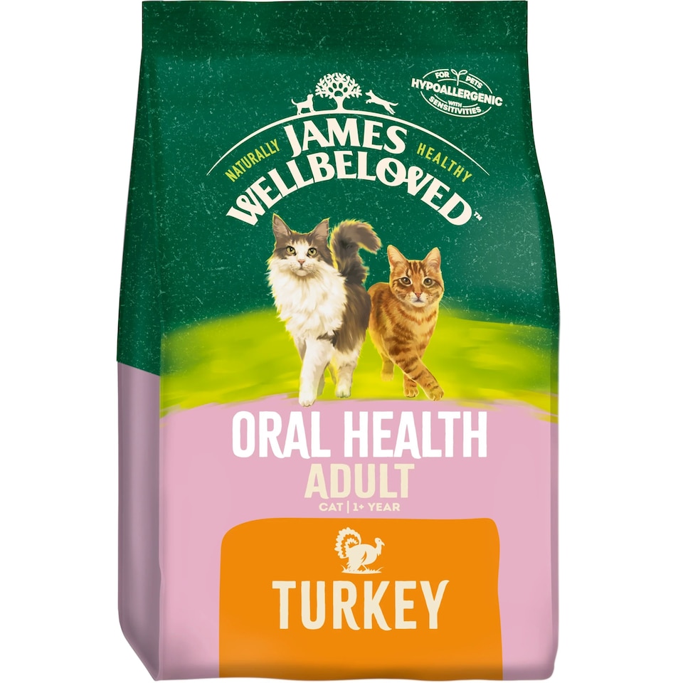 image 1 of James Wellbeloved Turkey/Rice Cat Oral Care 1.5KG