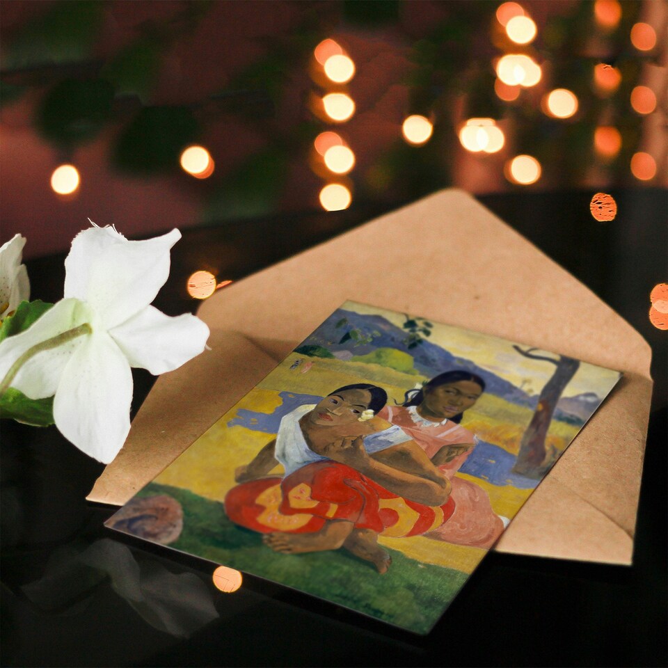 image 1 of Paul Gauguin Art Card When Will You Marry Oil Painting