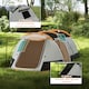 image 4 of Outsunny Tunnel Tent with Bedroom, Living Room and Porch for 3-4 Man, Green