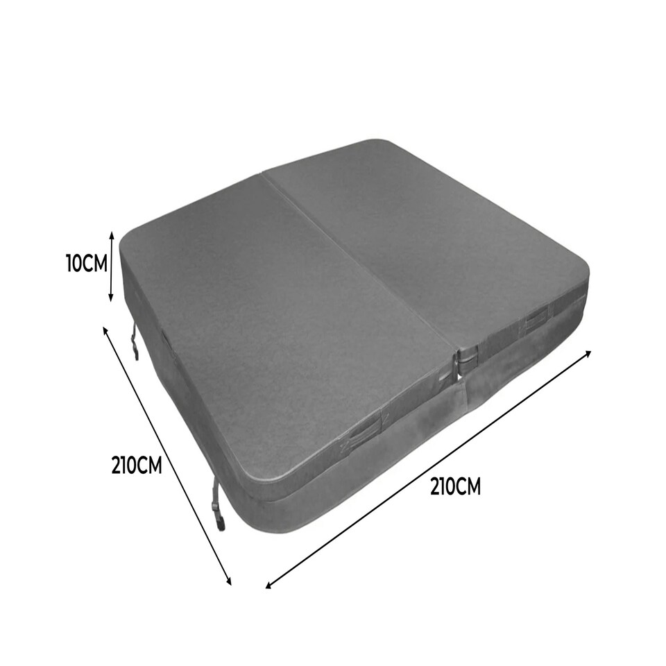 image 1 of 2.1m Hot Tub Spa Cover - Grey Grey