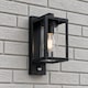 image 1 of CGC ABEL Matt Black Box Lantern Wall Light with PIR Motion Sensor
