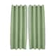 image 1 of Olive Green Linen Blackout Eyelet Curtains - 46x63 Inch Drop - 2 Panel | Green | One Size