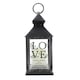 image 1 of Personalised LOVE Wedding Black LED Lantern