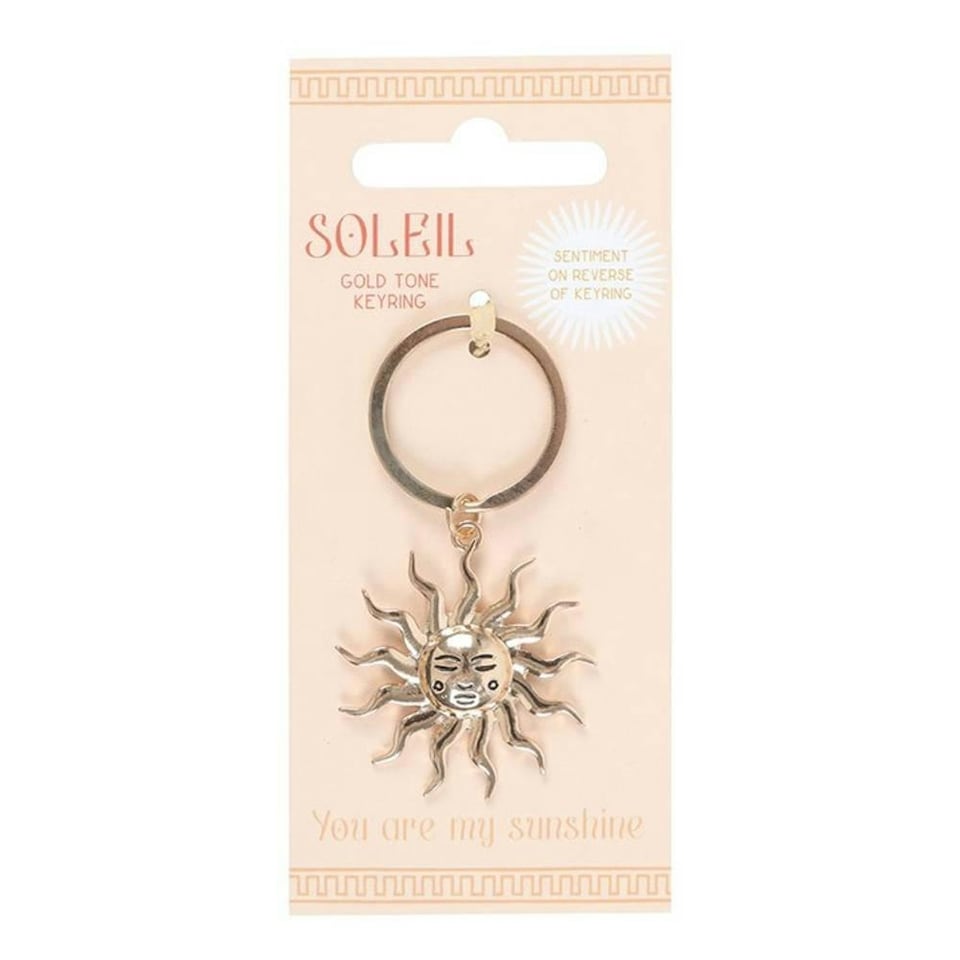 image 1 of Something Different Sun Keyring - Gold - One Size