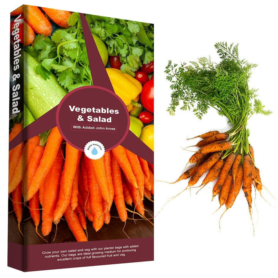 image 1 of 1 Bag ( 60 Litres) Great Home Growing Salad & Vegetables Grower Bag With Balanced Nutrients & Water Retention