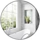 image 1 of HOMCOM Round Bathroom Mirror, 70  70cm Steel Framed Wall Mirror, Decorative Mirror for Bedroom, Living Room, Entryway, Black