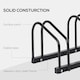 image 8 of HOMCOM Bike Parking Rack Bicycle Locking Storage Stand for 3 Cycling
