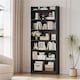 image 2 of Yaheetech 7-layer Open Shelf Bookshelf-Black