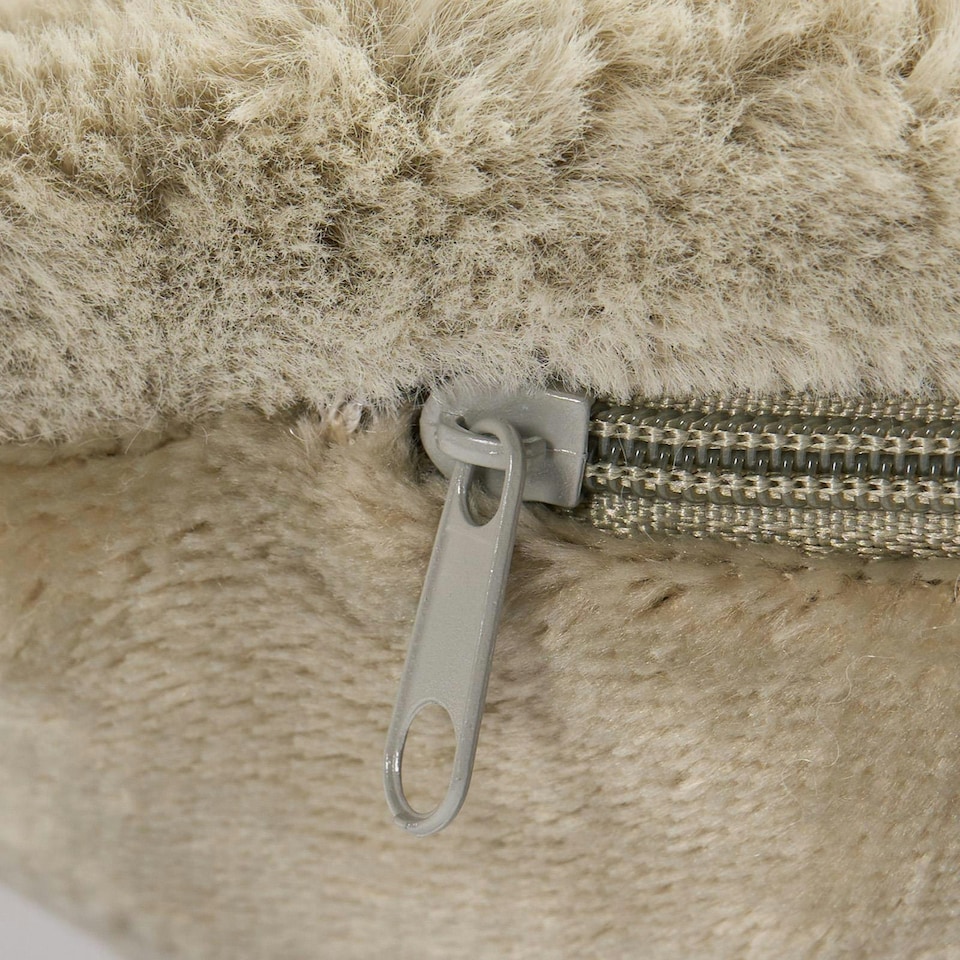 image 1 of OHS 2 x Faux Fur Matte Velvet Fleece Thick Ribbed Cushion Covers, 45x45cm - Sage Green Green | Sage Green