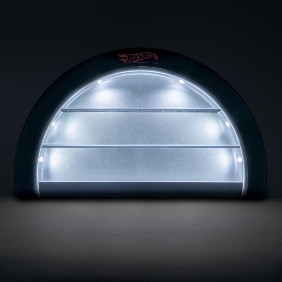 image 1 of Hot Wheels Display Case Light, Officially Licensed Mattel LightUp Case Holds 8 Cars, Paladone