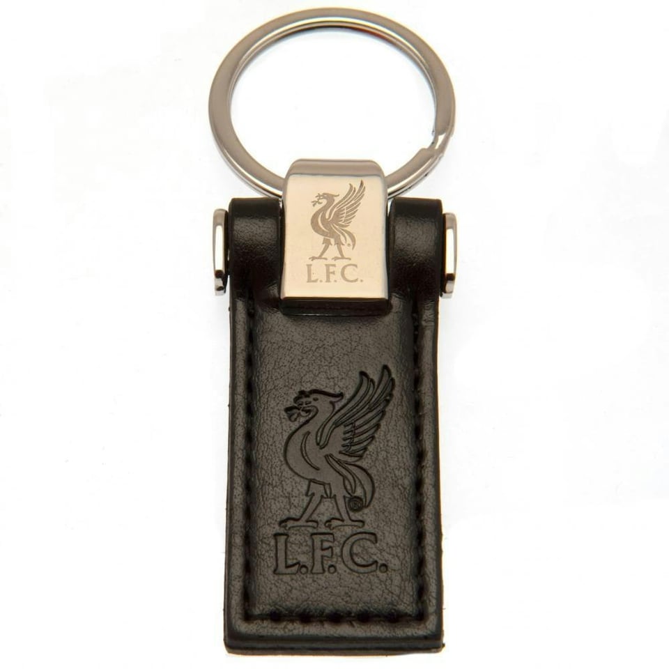 image 1 of Liverpool FC Leather Keyring - Black - One Size
