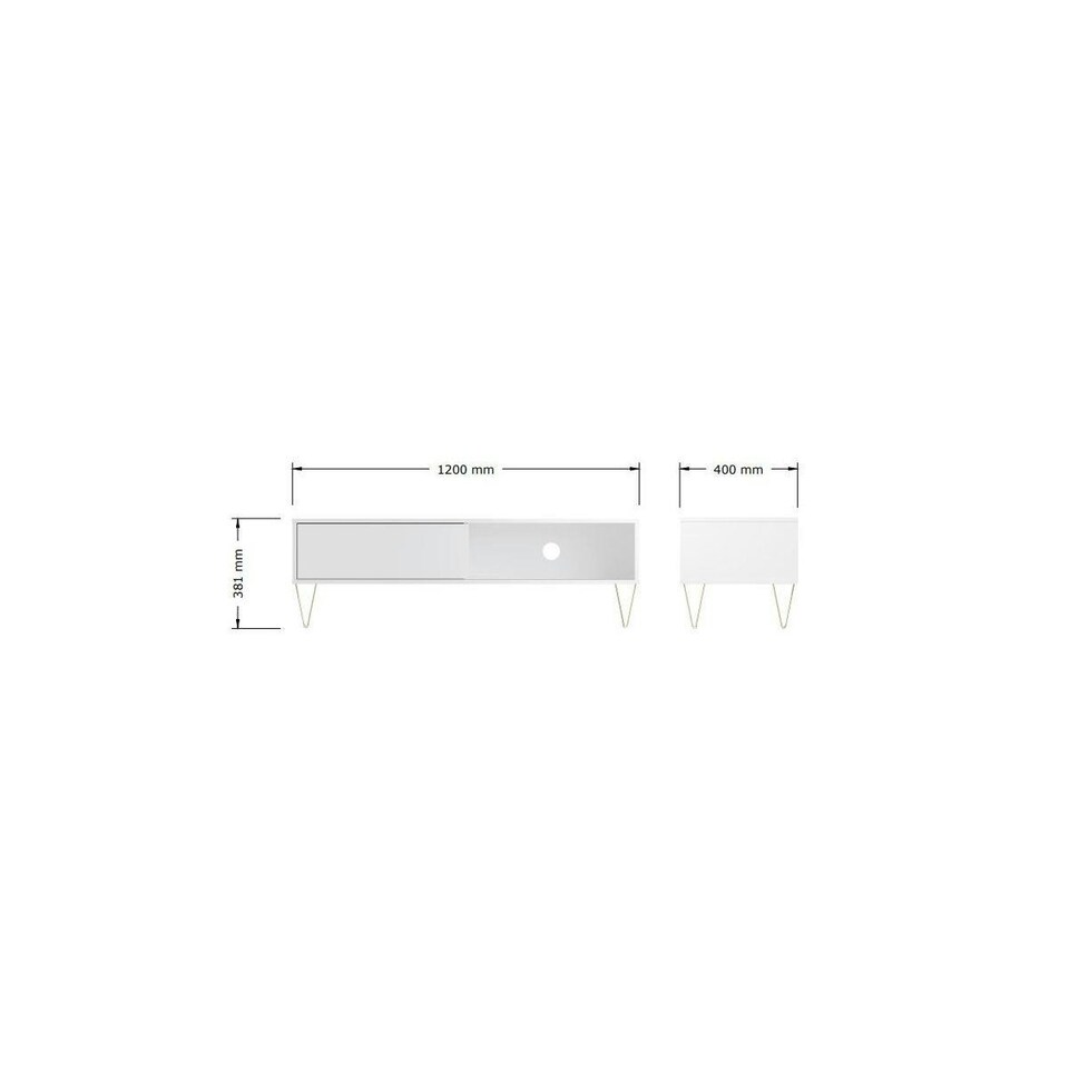 image 1 of TV Cabinet with Sliding Door