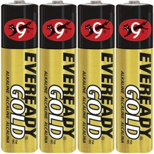 Eveready Alkaline Gold AAA Batteries, Pack of 4