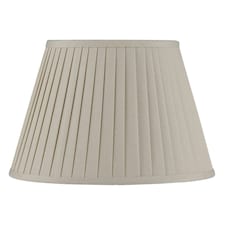 35cm Taupe Poly Cotton Pleat Lamp Shade For Table Lamps