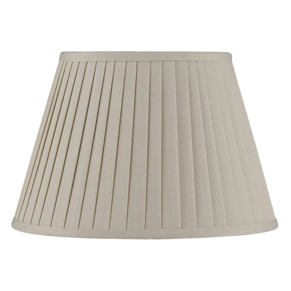 image 1 of 35cm Taupe Poly Cotton Pleat Lamp Shade For Table Lamps