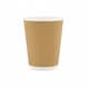image 1 of Ripple Walled Kraft Paper Hot Drinks Cups 340ml - Pack of 25