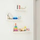 image 2 of Tutti Bambini Set of Three L-Shaped Wall Shelves - White