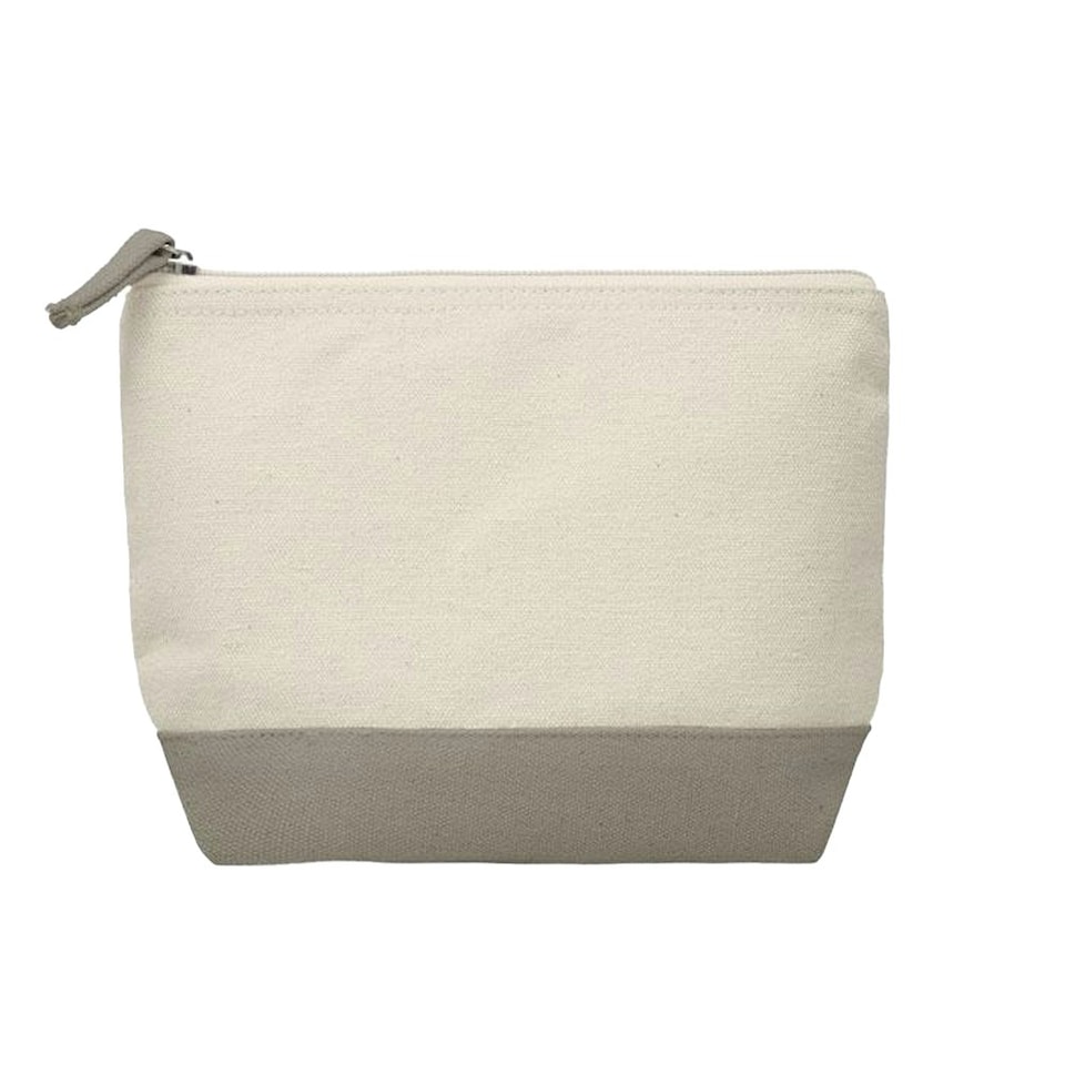 image 1 of MidOcean Kleuren Cotton Cosmetic Bag - Grey/Beige - One Size Grey