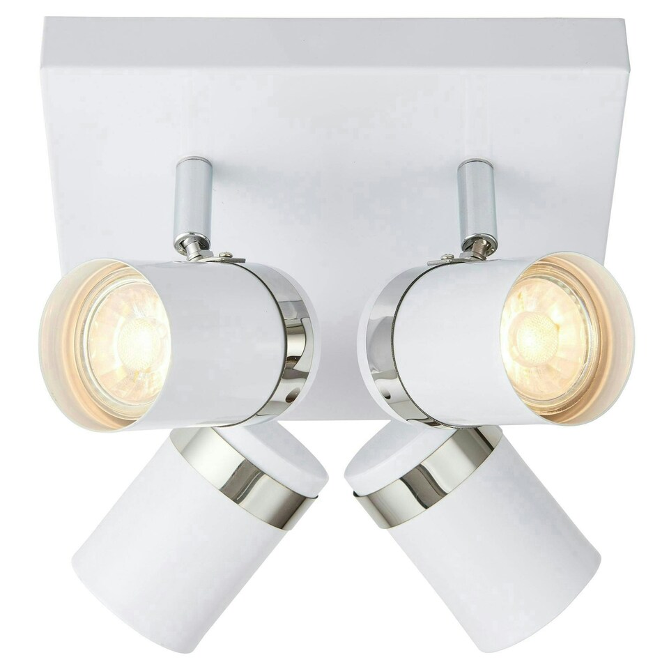 image 1 of Camden 4 Light White Ceiling Spotlight Plate