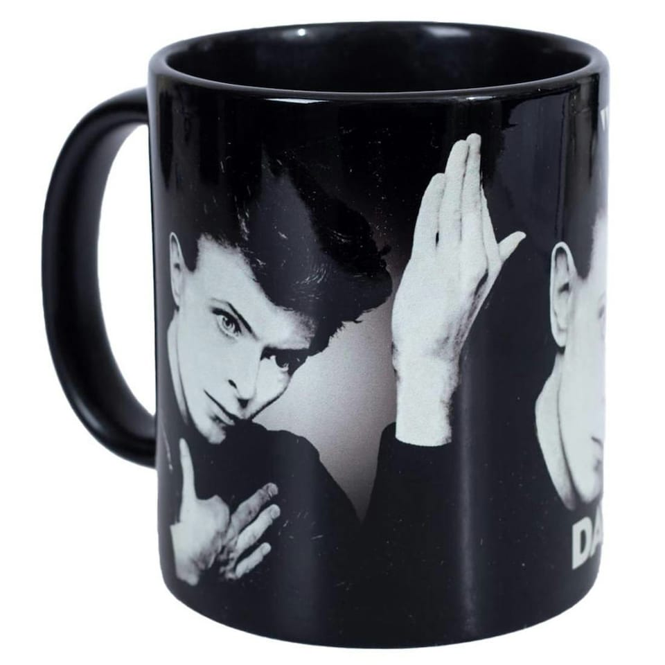 image 1 of David Bowie Heroes Ceramic Mug - Black - One Size