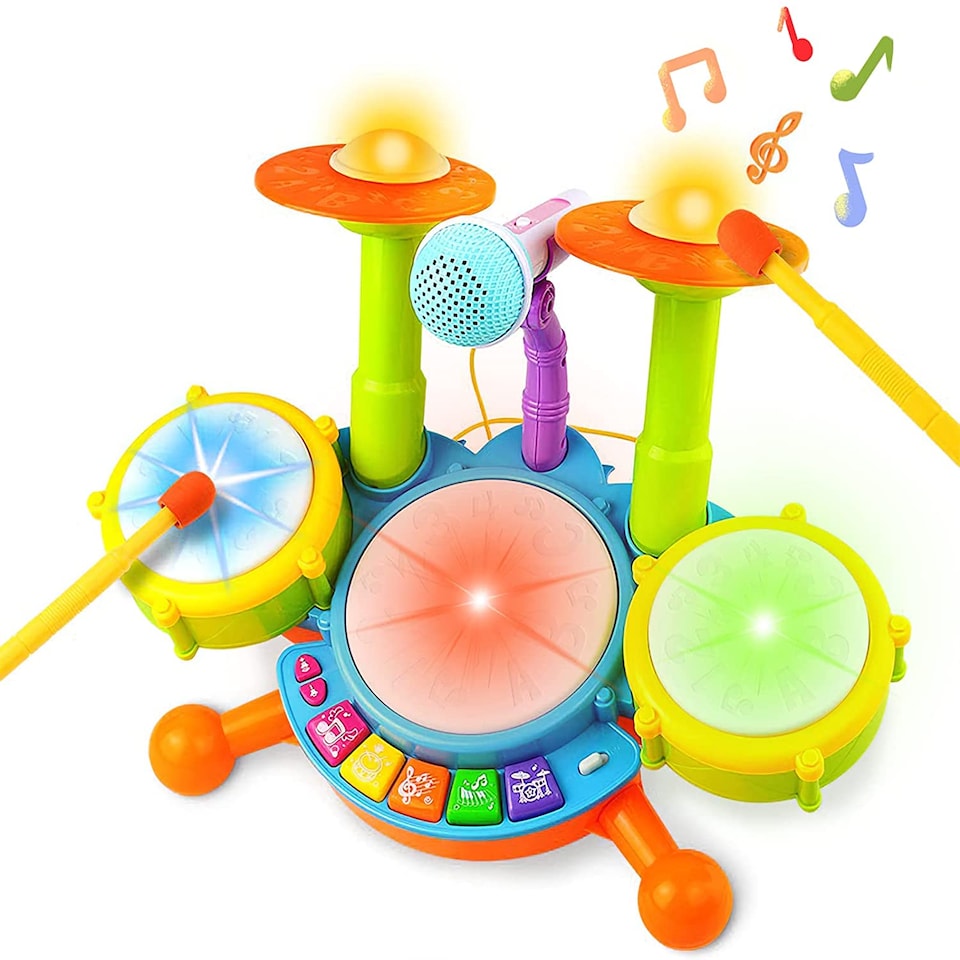 image 1 of Beginners Musical Table Top Drum Kit Play Set