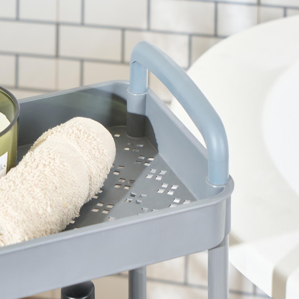 image 1 of OHS 3 Tier Storage Trolley Cart Bathroom Kitchen Rolling Organiser