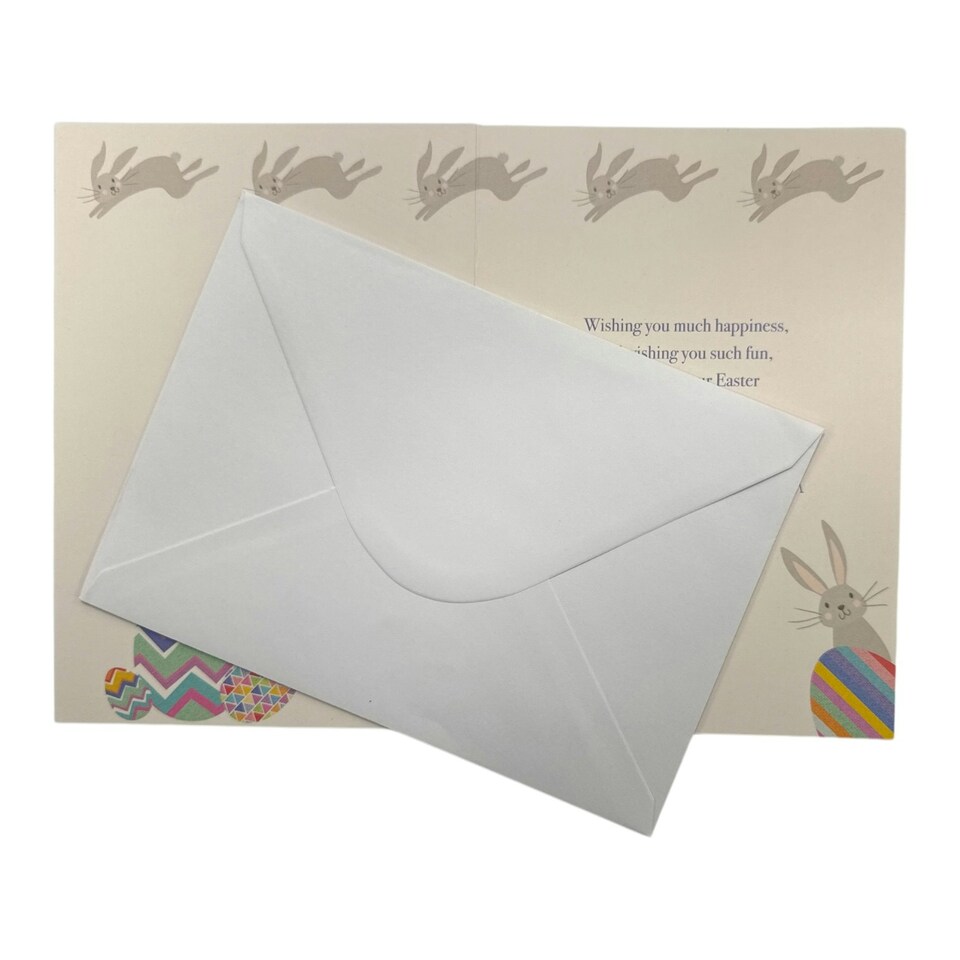 image 1 of For Grandson Multicoloured Eggs Pattern Design Easter Card