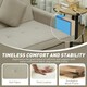 image 8 of HOMCOM Reversible L-Shaped Sectional Sofa Bed with Cushions, Beige 