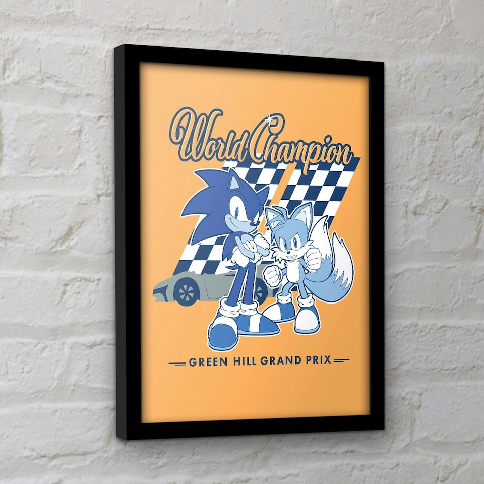 image 1 of Sonic The Hedgehog (World Champion) Framed 30x40cm Print