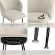 image 5 of Bar Stool Luana - with backrest, velvet look and padded | Cream | cream/black | 60 x 51 x 106 cm | 2