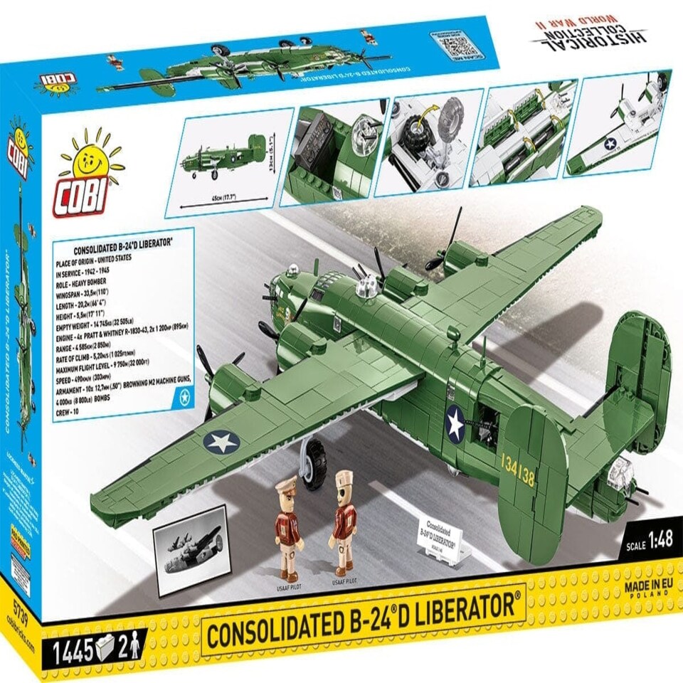 image 1 of Consolidated B-24 D Liberator brick plane model - COBI 5739 - 1445 bricks