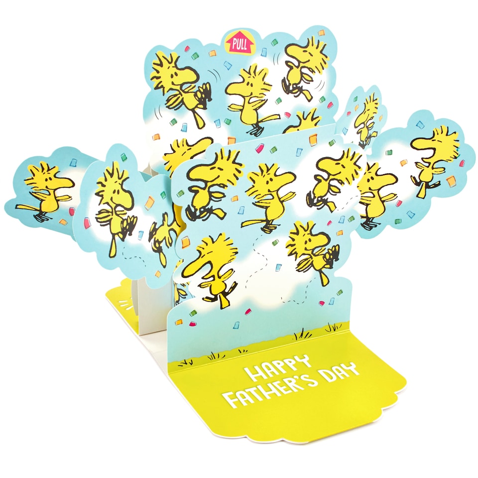 image 1 of Hallmark Musical Father's Day Card For Dad - 3D Pop-Up SNOOPY Design