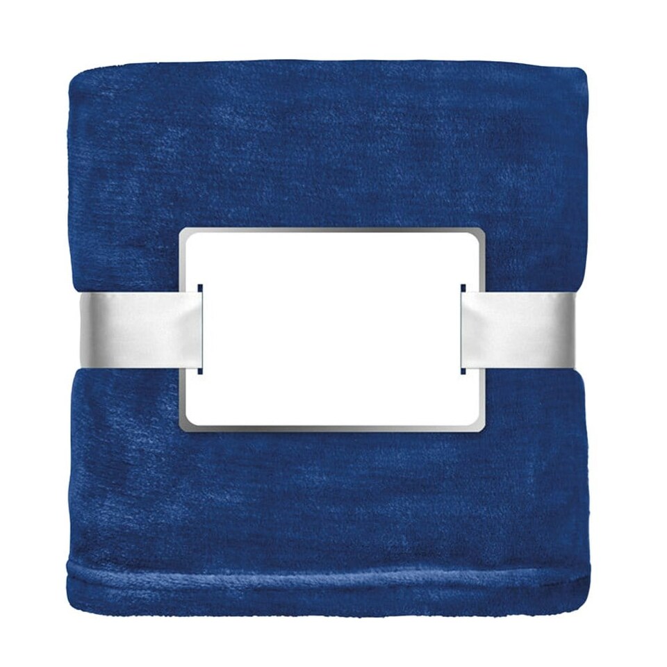 image 1 of MidOcean Davos Flannel Blanket - Blue - One Size | Blue | One Size