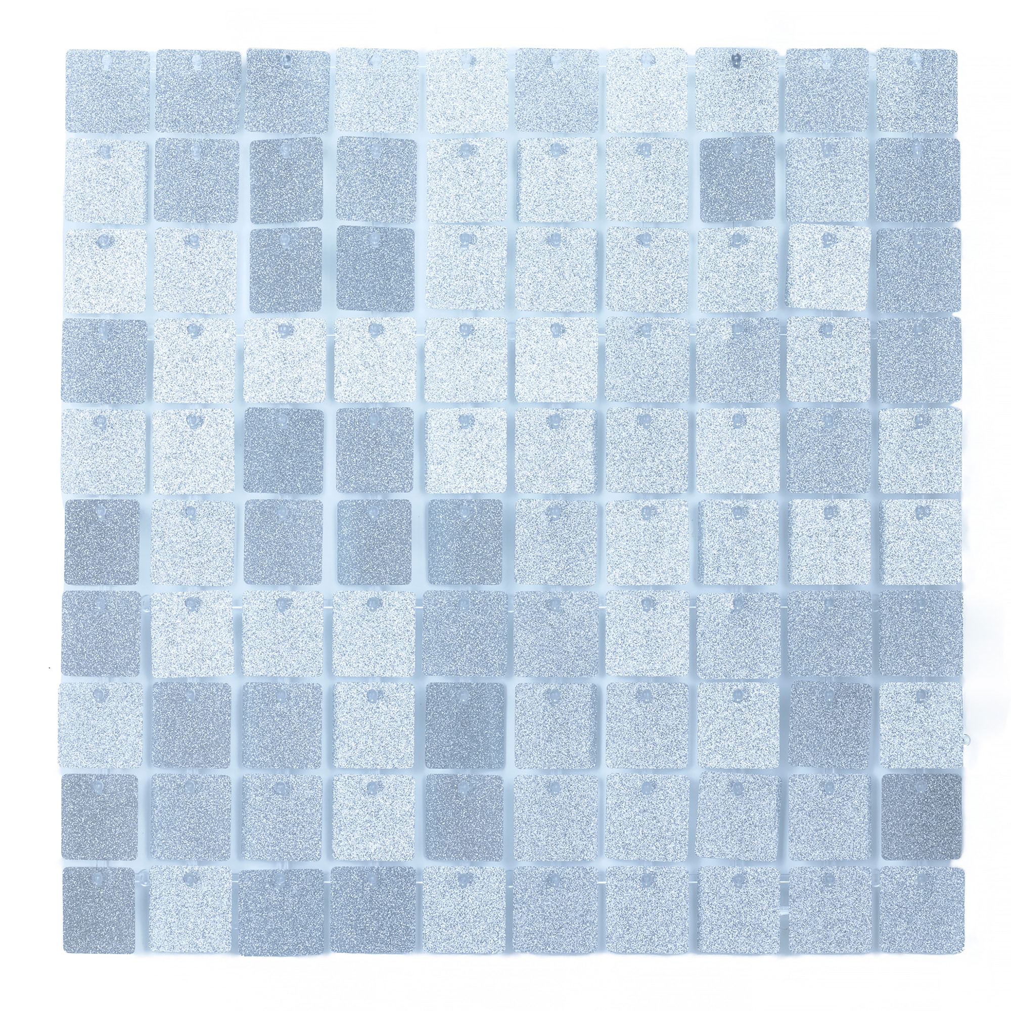 Neel Blue Glitter Shimmer Sequin Wall Panels, 30cm x 30cm in Silver | Size: 30 cm x 30 cm
